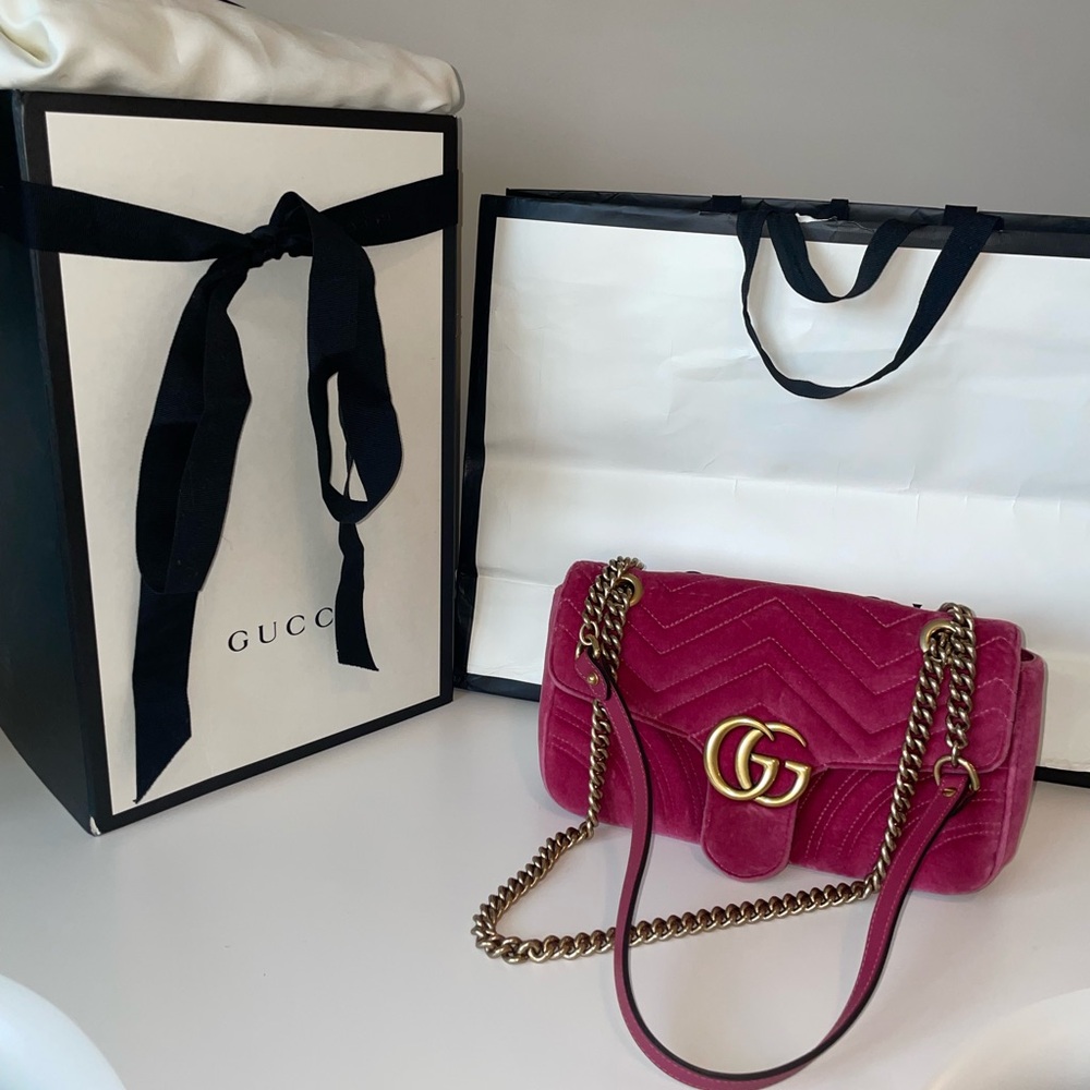 Gucci Marmont Pink Heart Purse